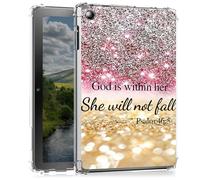 Coque transparente pour Samsung Galaxy Tab A8 2022 SM-X200/ SM-X205 10,5", fine et légère, transparente, résistante aux chocs, pour Samsung Tab A8 10,5", bible chrétienne, psaume 46-5