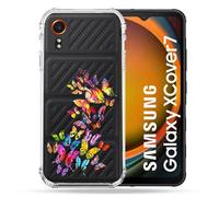 Coque Transparente Pour Samsung Galaxy Xcover 7 Papillon Multicolore