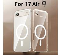 Coque Transparente Protection Complète Dos Magnétique Pour Iphone 17 Pro Max 17 Air Apple Magsafe,Étui Magnétique Sans Fil Original Officiel Luxe Acrylique Silicone Souple La Front.For 17 Air.