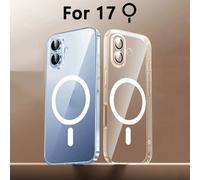 Coque Transparente Protection Complète Dos Magnétique Pour Iphone 17 Pro Max 17 Air Apple Magsafe,Étui Magnétique Sans Fil Original Officiel Luxe Acrylique Silicone Souple La Front.For 17.