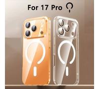 Coque Transparente Protection Complète Dos Magnétique Pour Iphone 17 Pro Max 17 Air Apple Magsafe,Étui Magnétique Sans Fil Original Officiel Luxe Acrylique Silicone Souple La Front.For 17 Pro B.