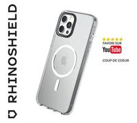 Rhinoshield Coque Clear MagSafe iPhone 14/13 – Magnétique – Personnalisable, contour noir objectifs