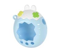 Coque transparente scintillante pour Tamagotchi Paradise en polycarbonate avec couvercle ouvrable, résistant aux chutes et aux rayures, design d'oreille transparente, joli look, haut blanc + fond bleu