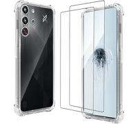 Coque transparente souple TPU pour RedMagic 10 Pro - Coins airbag anti-choc anti-rayures, bords surélevés et 2 verres trempés inclus