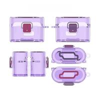 Coque Transparente TPU pour Sony WF-1000XM6 Écouteurs, Housse de Protection avec Fonction Support de Téléphone et Crochet, Protection Anti-Choc et Anti-Poussière (Transparent Purple)