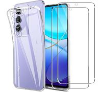 Coque Transparente TPU Souple pour Vivo V40 SE 5G ¿ Antichoc Antirayures + 2 Verres Trempés (Protection Écran & Objectif)