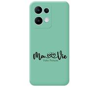 Coque turquoise pour Redmi Note 13 5G Ma vie et coeur