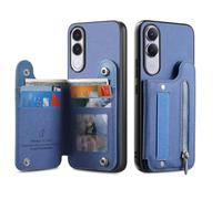 COQUE Twill Portefeuille RFID Vivo V70 FE, Porte-Cartes-Bleu