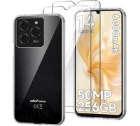 Coque Ulefone Note 20 Pro (6,75"") + 2 Verres Trempés ¿ Tpu Transparent Souple, Protection Renforcée Anti-Chocs, Découpes Précises, Anti-Traces Hd