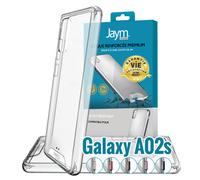 Coque Ultra Renforcée Premium pour Samsung Galaxy A02S - Certifiée 3 Métres de chute - Garantie à Vie - Transparente - 5 Jeux de Boutons de Couleurs Offerts