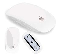 Coque Ultra-Slim pour Apple Magic Mouse et Apple Magic Mouse 2 - Coque en Silicone avec Poignée pour Magic Mouse 1 et II - Housse de Protection Anti-Chute (Blanc)