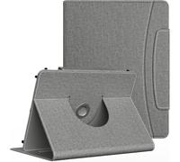 Coque Universelle Pour 9-11"" Ipad/Ipad Air/Ipad Pro/Samsung Galaxy Tab/Lenovo Tab/Fire Hd Tablette, Étui En Pu Léger À Rotation De 360° Avec Support, Poche, Fermoir Magnétique, Gris