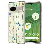 Coque Unov compatible avec Pixel 7, transparente, avec motif en TPU souple, absorption des chocs, fine et gaufr e, pour Pixel 7 5G 6,3 pouces (Ar