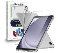 Coque pour Galaxy Tab A9 8.7 (2023) SM-X110 Gel Silicone ULTRA FINE Antichoc, Transparent + Film VERRE Trempé