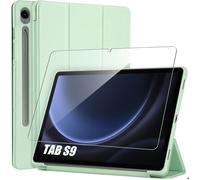 Coque + Verre Trempé -E.F.CONNECTION - pour Samsung Galaxy Tab S9 FE / S10 FE / S10 Lite - Protection Slim - Vert - Fonction Support