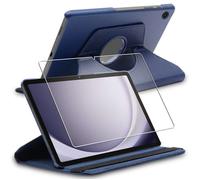 Coque + Verre Trempé - ebestStar - Samsung Galaxy Tab A11 Plus X230, A9 Plus X210 A11+ A9+ - Étui Housse Rotatif PU Cuir, Bleu Foncé