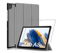Coque + Verre Trempé - ebestStar - Samsung Galaxy Tab A8 10.5 (2021) SM-X200 - Housse Film écran Smart Case Support - Gris