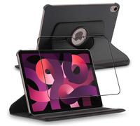 ebestStar - Coque pour iPad 10.9 (2022) Apple, Etui Rotatif 360, Housse Protection PU Cuir, Noir + Verre Trempé