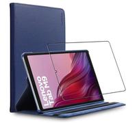 Coque + Verre Trempé - ebestStar - Tablette Lenovo Tab M9 - Étui Housse Support Rotatif 360 PU Cuir - Bleu Foncé