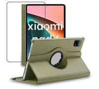 Coque + Verre Trempé - ebestStar - Tablette Xiaomi Pad 6, Pad 6 Pro - Étui Housse Support Rotatif 360 PU Cuir - Or / Doré