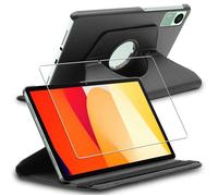 Coque + Verre Trempé - ebestStar - Tablette Xiaomi Redmi Pad SE - Étui Housse Support Rotatif 360 PU Cuir - Noir