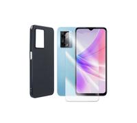 Coque + Verre trempé - Yuan Yuan - Oppo A57S CPH2385 (6,56") - Noir - Silicone souple - Verre tremé 9H