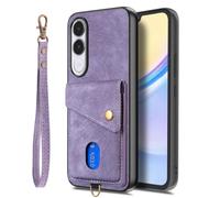 COQUE Vintage Cartes Vivo V70 FE, Corde, Antichute-Violet
