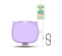 Coque Violet Transparente pour JBL Sense Lite, Protection TPU Anti-Choc | Inclus Dragonne & Mousqueton en 8 | Housse de Protection Souple Anti-Rayures et Anti-Chute pour Boîtier de Charge Écouteurs