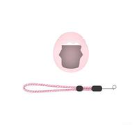 Coque virtuelle en silicone pour Tamagotchi Paradise avec cordon, design ultra fin offrant résistance et prise en main sûre avec ajustement personnalisé pour boutons (rose)