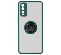 Coque Vivo Y20s Bi-matière Bague Métallique Support Vidéo Vert