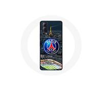 Coque - MANIACASE - Vivo Y72 - Souple - Blanc - PSG logo, stade, nuit, Tour Eiffel
