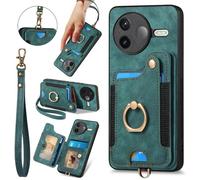 Coque Wallet Rfid Multi-Cartes Pour Redmi K80 / Poco F7 Pro, Vert