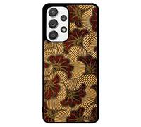 Coque Wax Galaxy A53 en Bois Silicone Artisanat Africain Portable Afrique Ethnique 4G coloré imprimé Rouge TPU de Protection pour Samsung