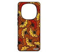 Coque Wax Redmi Note 14 Pro/14 Pro+ Plus 5g Silicone Tissu 4g Telephone Fantaisie Afrique Ethnique Orange Case Motif Africain Pour Xiaomi