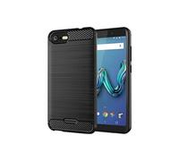 - Coque Wiko Tommy 3 Housse Etui Gel Motif Fibre Carbone Luxe Flex TPU Premium, Noir [Dimensions PRECISES Smartphone : 146 x 71.5 x 9.1 mm, écran