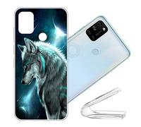 Coque WIKO View 5 Plus Housse Cover Anti Choc Protection,Ultra Fine Bumper Case Étui Wiko View 5 Plus Coque en Silicone Souple Back Couverture,Loup