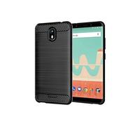 - Coque Wiko View Go Housse Etui Gel Motif Fibre Carbone Luxe Flex TPU Premium, Noir [Dimensions PRECISES Smartphone : 152.5 x 72.6 x 8.3 mm, écran