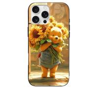 Coque Winnie l'Ourson en TPU noir pour iPhone 16 Pro Max