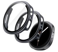 Coque - WOODOURS - Samsung Galaxy Watch 8 44mm - Protection écran - Verre trempé - Graphite Graphite Graphi HOUSSE MONTRE CONNECTEE