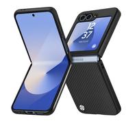 Coque - X-LEVEL - Samsung Galaxy Z Flip 6 - Fibre de Carbone - Noir - Semi-rigide