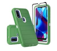 Coque Xhy Moto G Play 2023 avec protection d'écran verte et blanche