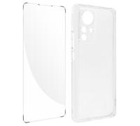 Coque Xiaomi 12 Pro - AVIZAR - Pack intégral 360° - Silicone souple - Film verre trempé 9H