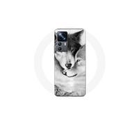 Coque Xiaomi 12T Le loup et la louve Animal noir et blonc