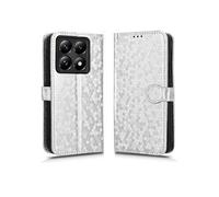 Coque Xiaomi 14T 5G Wallet Cuir PU Porte-Cartes Antichoc Flip Folio Blanc
