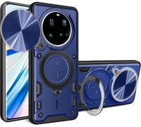 Coque Xiaomi 15 Ultra 5g ¿ Protection Caméra Coulissante, Bague-Support Invisible, Anti-Chocs Niveau Militaire, Double Couche Tpu, Bleu