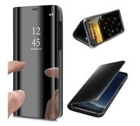 Coque Xiaomi Mi 10t Etui Housse Miroir À Rabat Noir