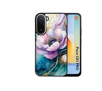 Coque Xiaomi POCO C81 PRO - Motif Marbre Fleur - Multicolore - Semi Rigide