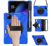 Coque Xiaomi Poco Pad X1 11 Pouces 2025, Antichoc Armure Robuste Étui avec Support Rotatif, Dragonne, Bandoulière Réglable et Porte-Crayon, TPU and PC Housse