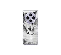 Coque Xiaomi Redmi 14C Le loup et la louve Animal noir et blonc