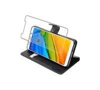 ebestStar - Coque Compatible avec Xiaomi Redmi 5 Etui PU Cuir Housse Portefeuille Porte-Cartes Support Stand, Noir + Film Protection écran Verre Trempé [Appareil: 151.8 x 72.8 x 7.7mm, 5.7'']